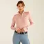 Ariat Gridwork 1/4 Zip Long Sleeve Base Layer Misty Rose Heather