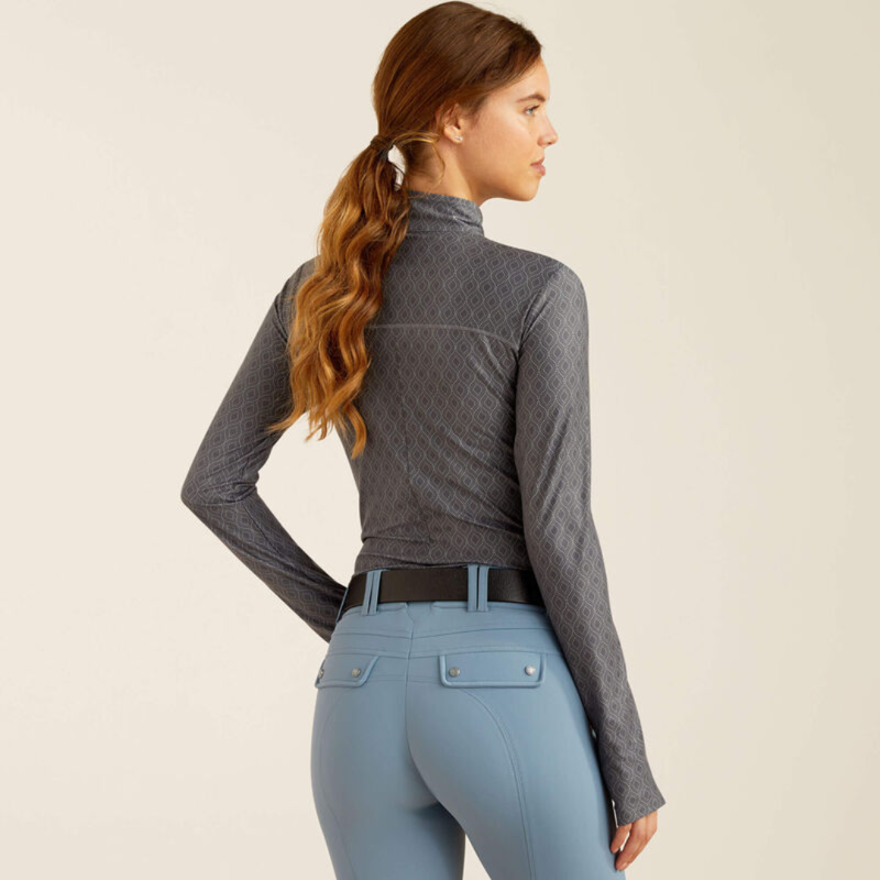 Ariat Lowell 3.0 1/4 Zip Longsleeve Baselayer Quiet Shade Dot-1