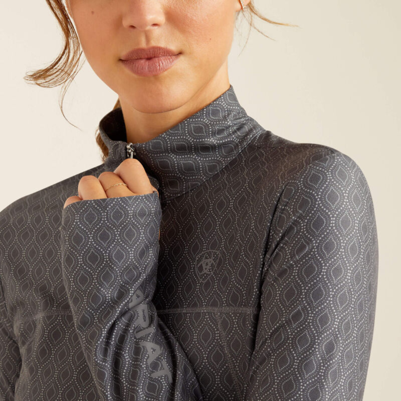 Ariat Lowell 3.0 1/4 Zip Longsleeve Baselayer Quiet Shade Dot-3