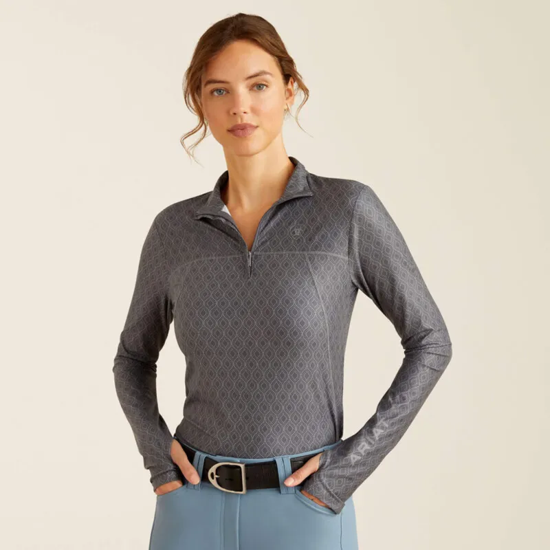Ariat Lowell 3.0 1/4 Zip Longsleeve Baselayer Quiet Shade Dot