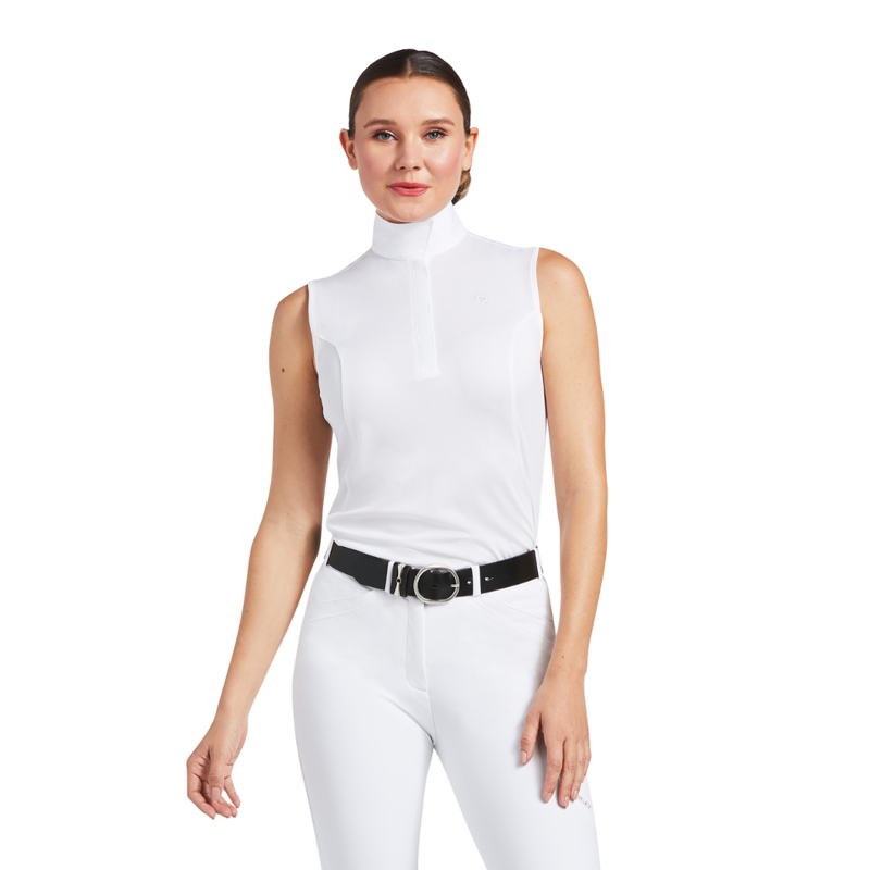 Ariat Women's Aptos Sleeveless Show Shirt White-2