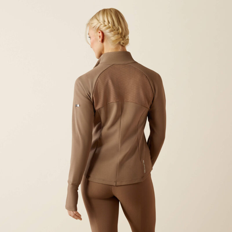 Ariat Womens Bellatrix Full Zip Sweatshirt Brick Brown-1