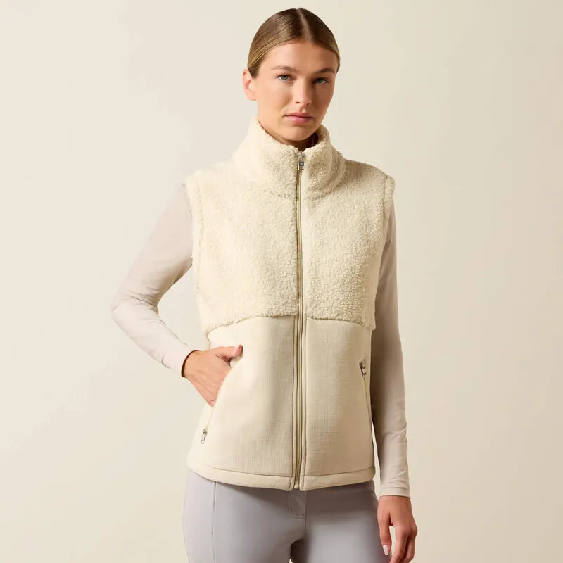 Ariat Womens Laviolette Full Zip Vest Almond Milk-1