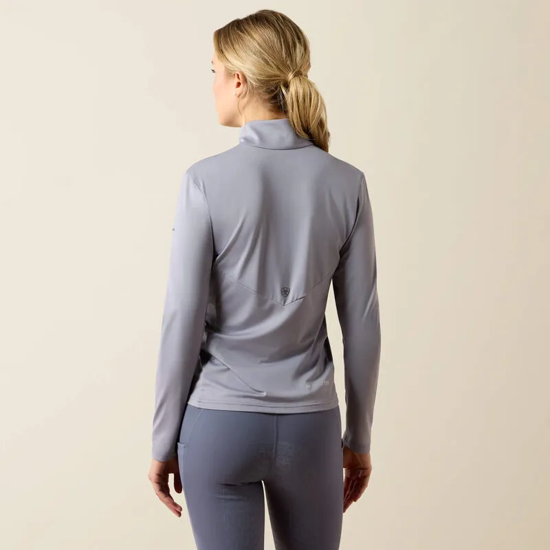 Ariat Womens Lunaveil 1/2 Zip Baselayer Quicksilver-1