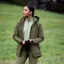 Ariat Womens Lunaveil 1/2 Zip Baselayer Oil Green