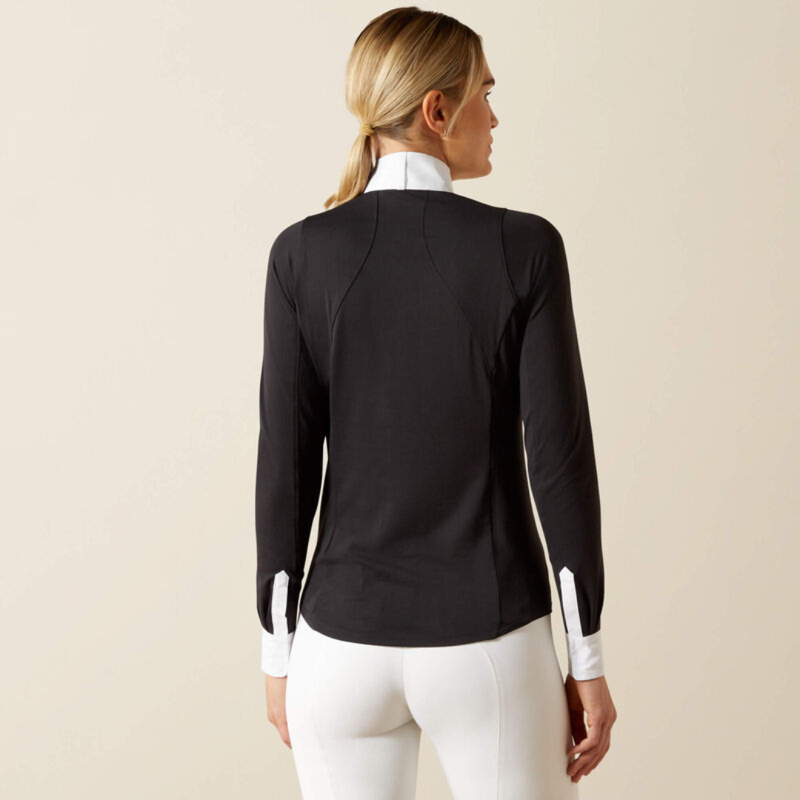 Ariat Womens Luxe 2.0 Long Sleeve Show Shirt Black-1