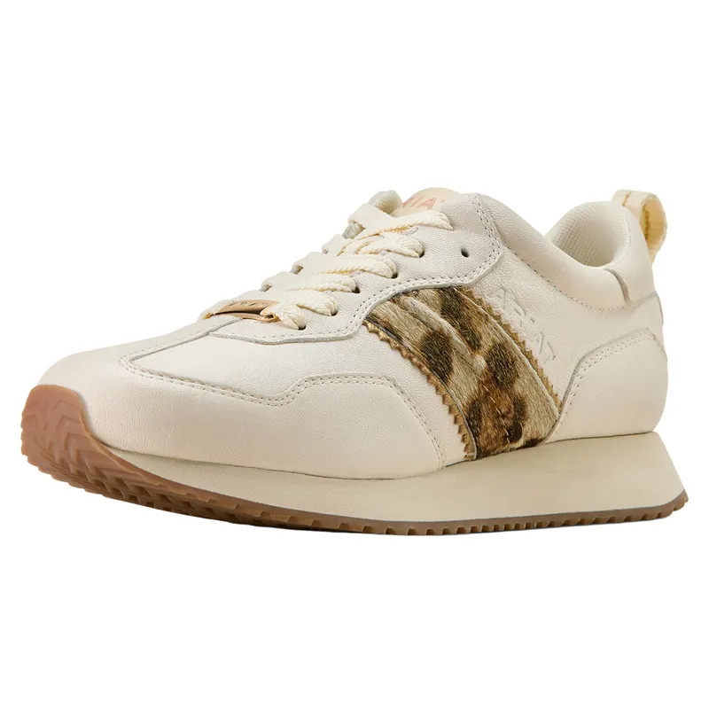 Ariat Womens Ranch Runner  Bright Cream Gilded Leopard Hair On