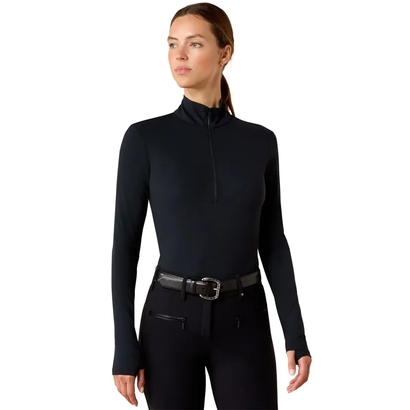 Ariat Womens SolVeil 1/2 Zip Baselayer Black