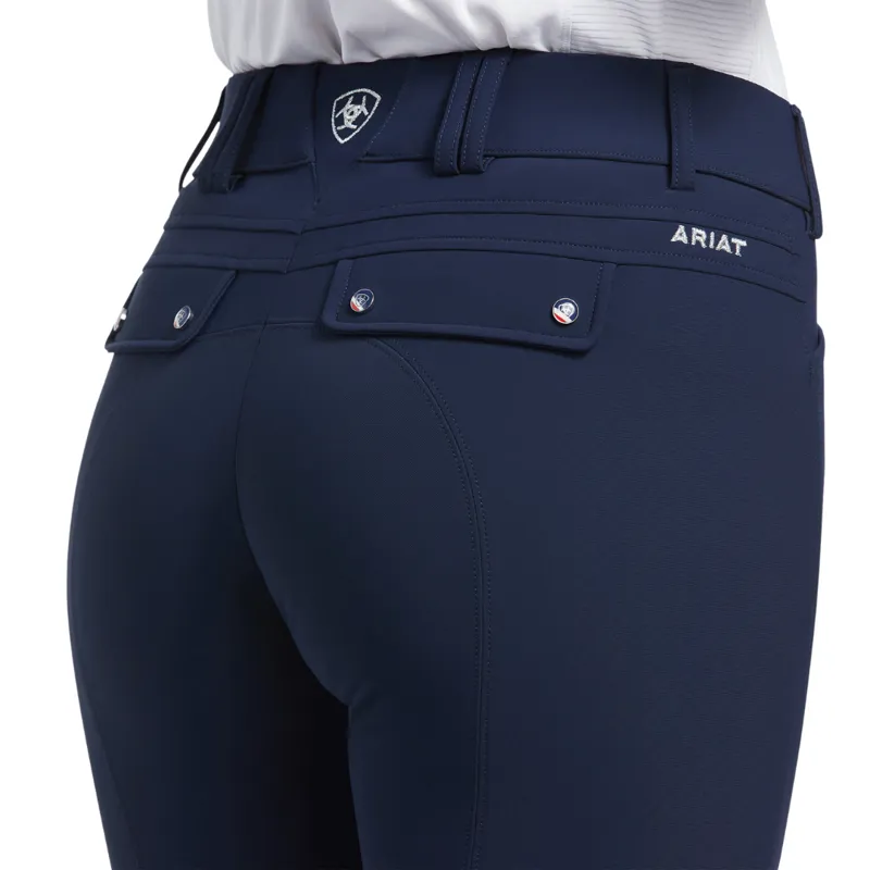 Ariat Womens Tri Factor Grip Knee Patch Breech Navy-1