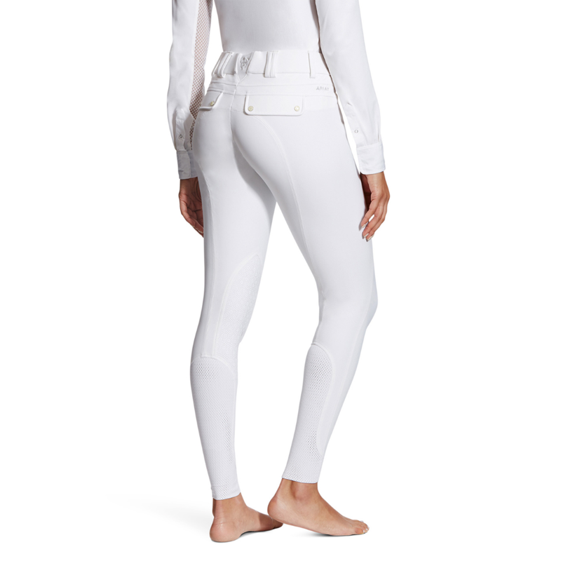 Ariat Womens Tri Factor Grip Knee Patch Breech White-1