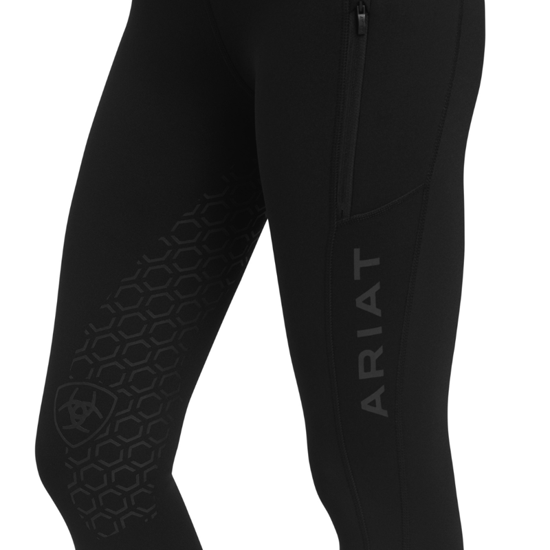 Ariat Women's Venture Thermal Half Grip Riding Tights Black-1
