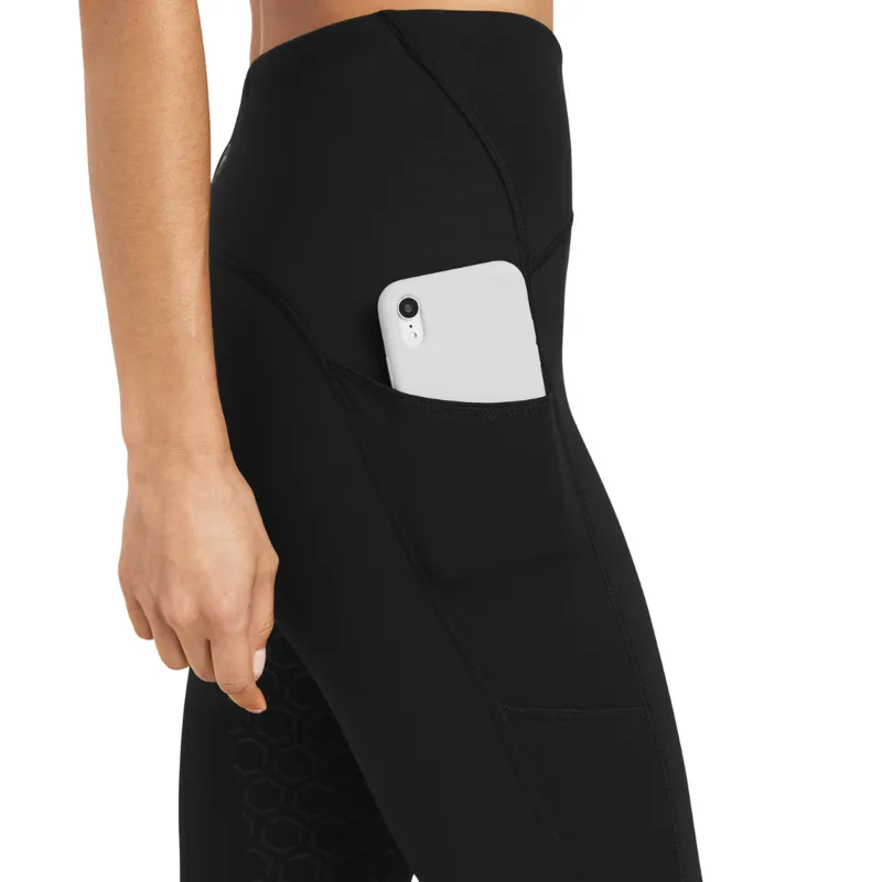 Ariat Women's Venture Thermal Half Grip Riding Tights Black-2