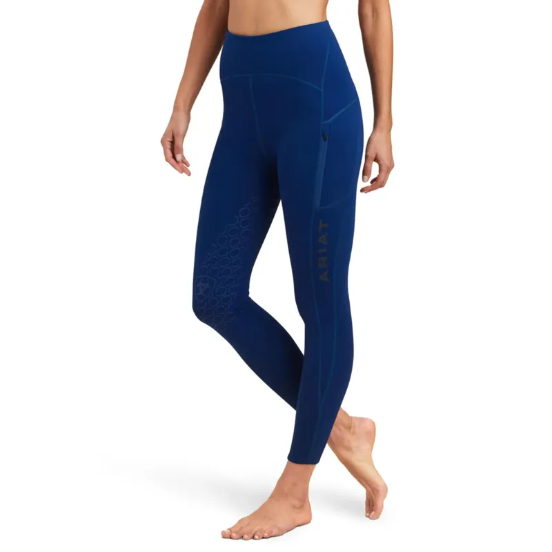 Ariat Women's Venture Thermal Half Grip Riding Tights Estate Blue
