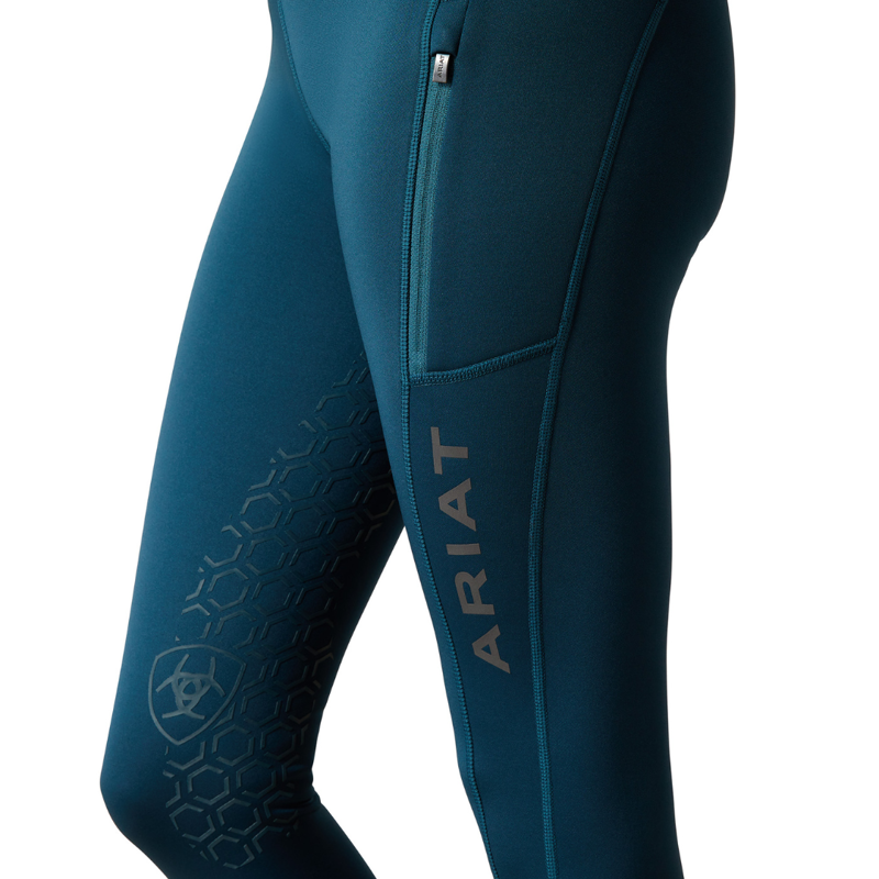 Ariat Women's Venture Thermal Half Grip Riding Tights Reflecting Pond-2