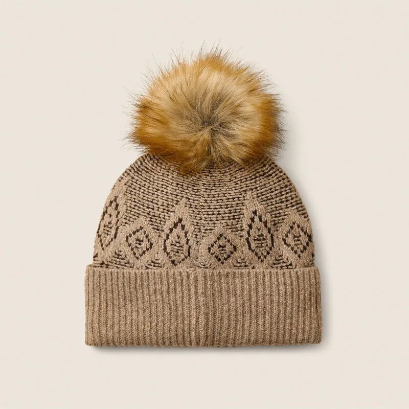 Ariat Womens Willow Beanie Earth Heather-1