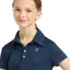 Ariat Youth Laguna Short Sleeved Polo Top Navy