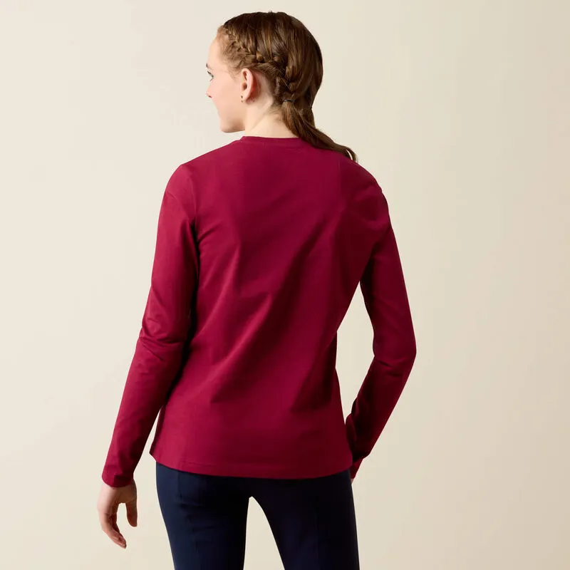 Ariat Youth Painted Dream T-Shirt Beet Red-1
