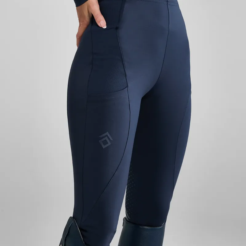 Aztec Diamond Core Leggings Full Seat Navy-1