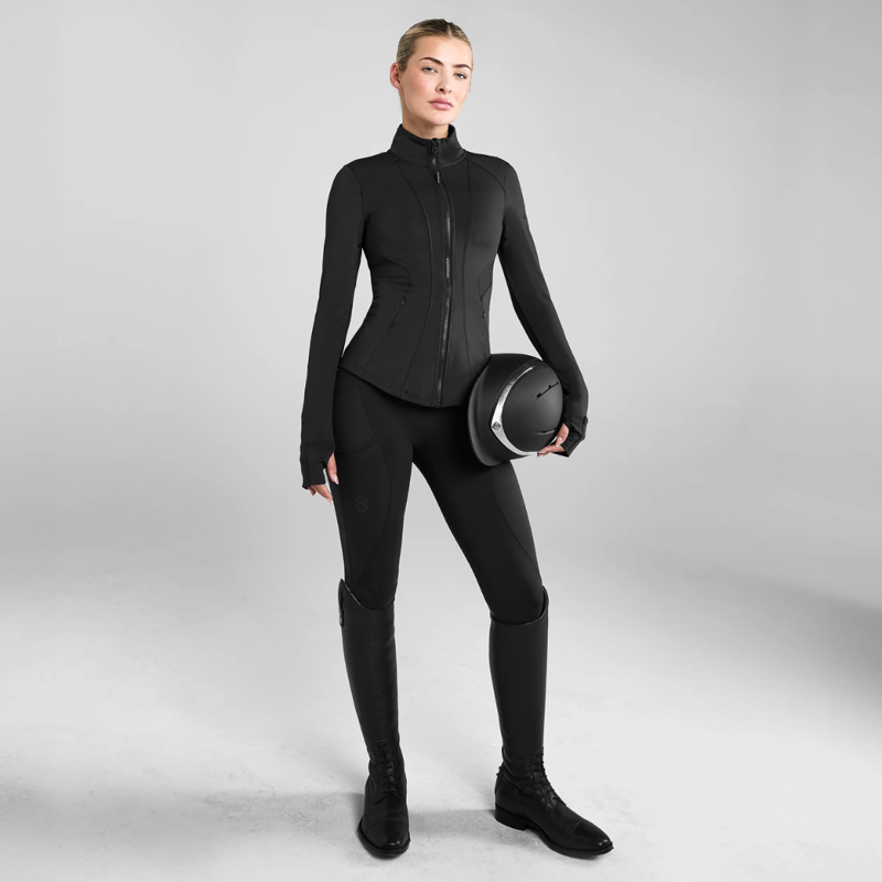 Aztec Diamond Core Leggings Knee Grip Black-1