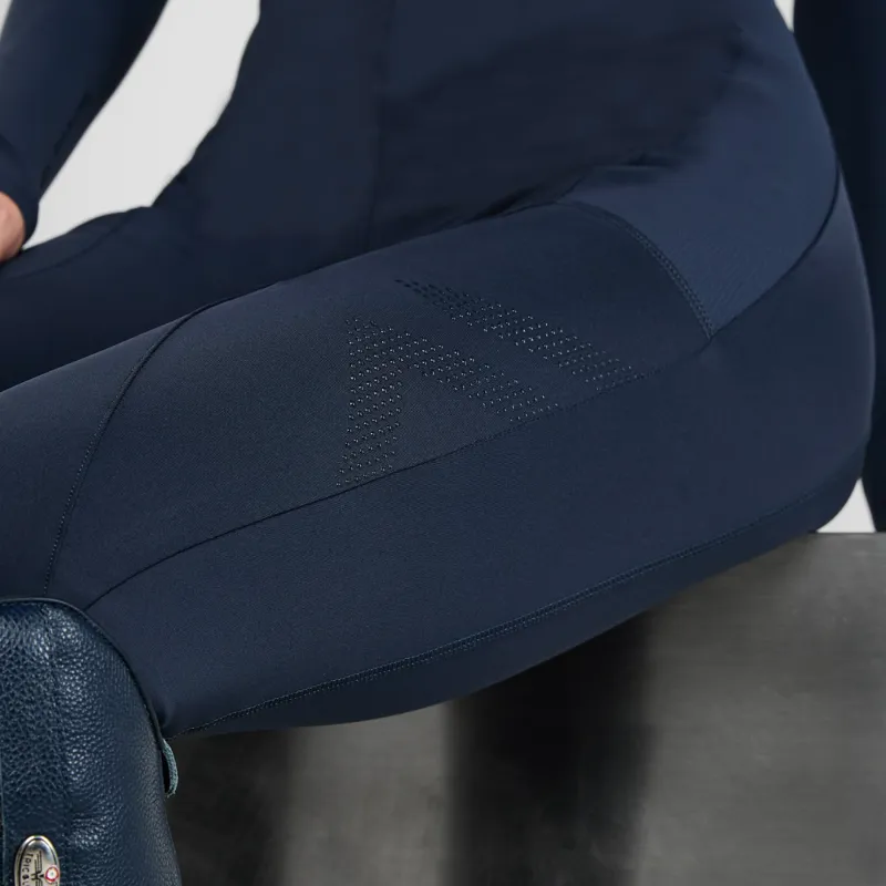 Aztec Diamond Core Leggings Knee Grip Navy-1