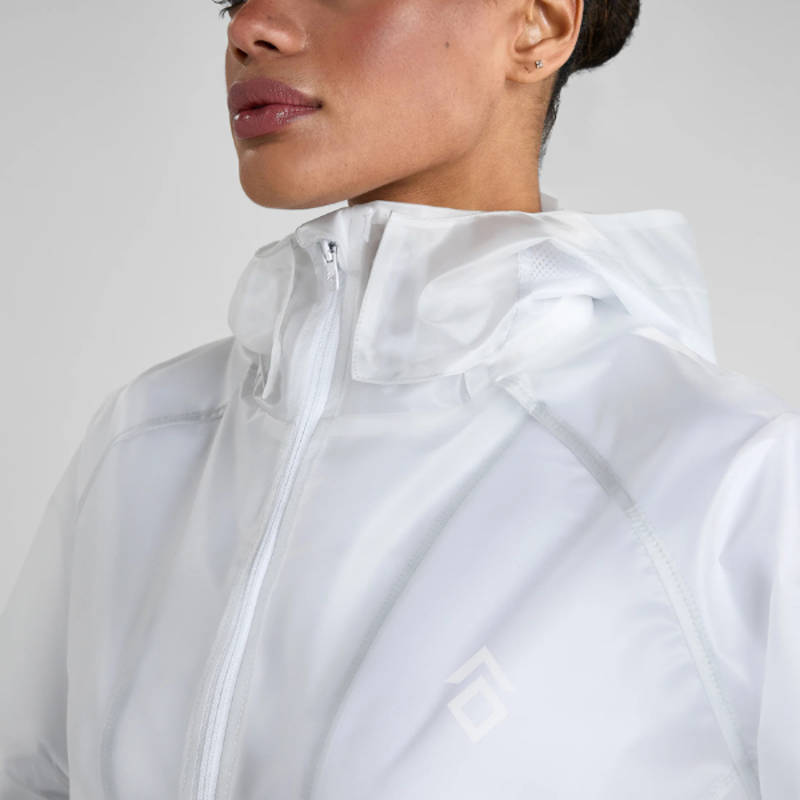 Aztec Diamond White Mesh Rain Jacket-1