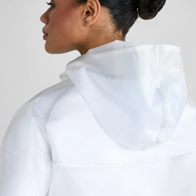 Aztec Diamond White Mesh Rain Jacket-4