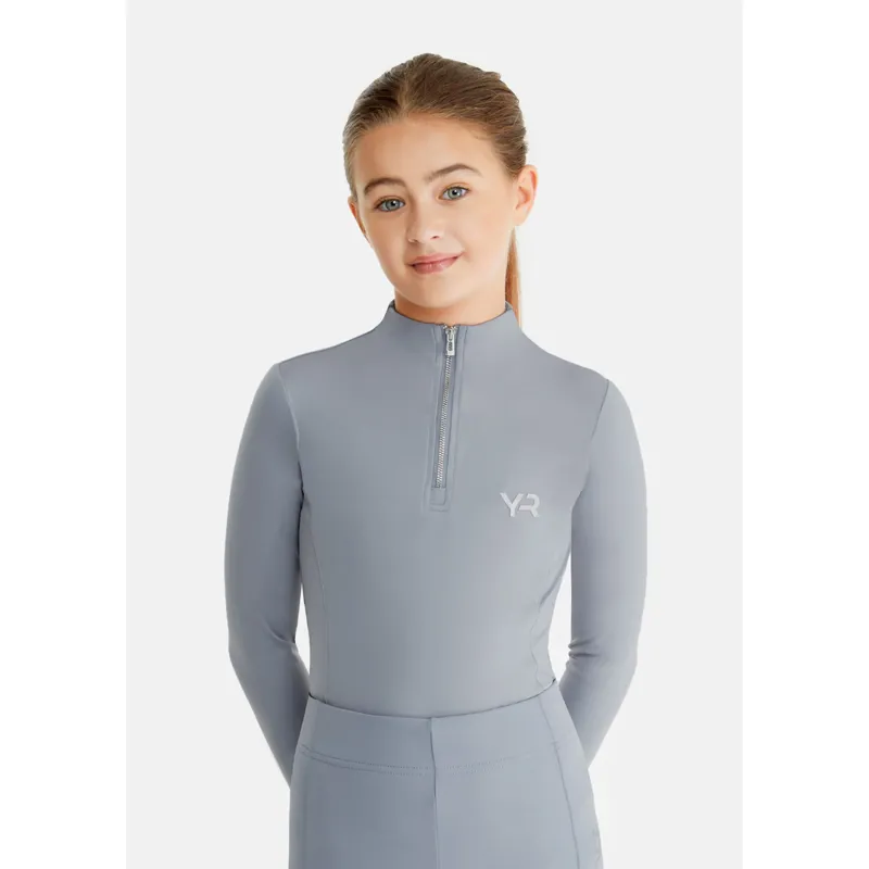 Aztec Diamond Young Rider Base Layer Long Sleeve Ash Blue