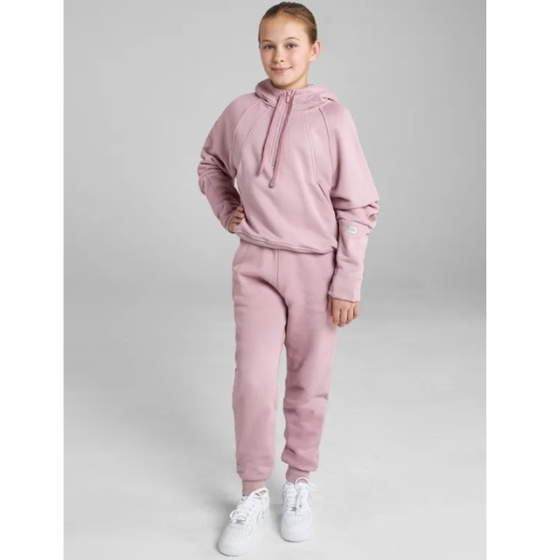 Aztec Diamond Young Rider Panel Half Zip Hoodie Pink-2