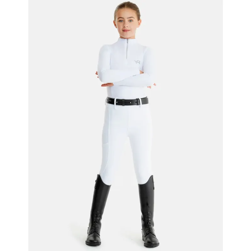 Aztec Diamond Young Rider Full Seat Compression Breeches White