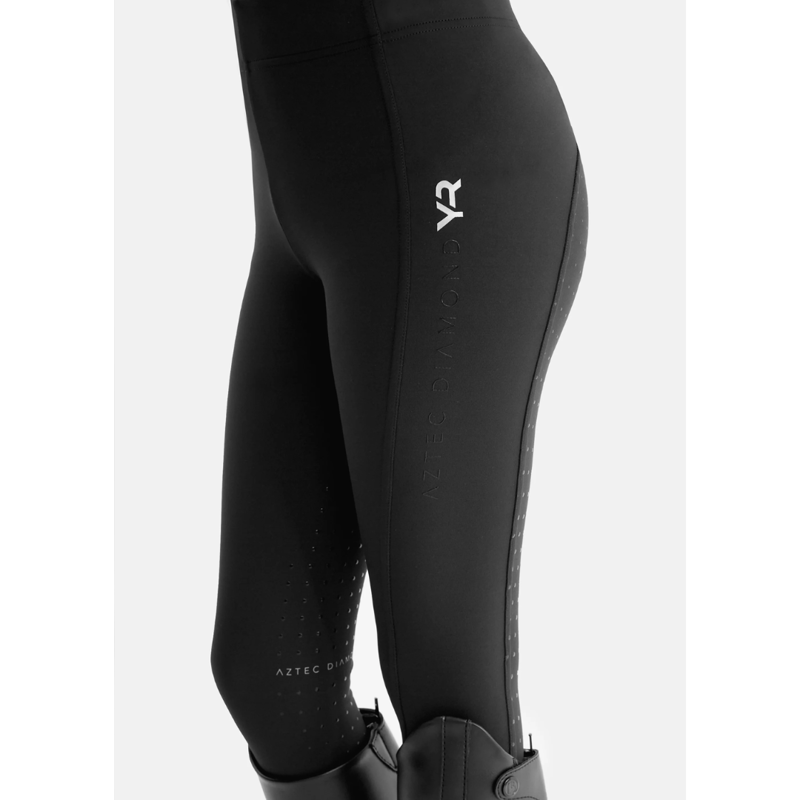 Aztec Diamond Young Rider Leggings Full Seat Black-1