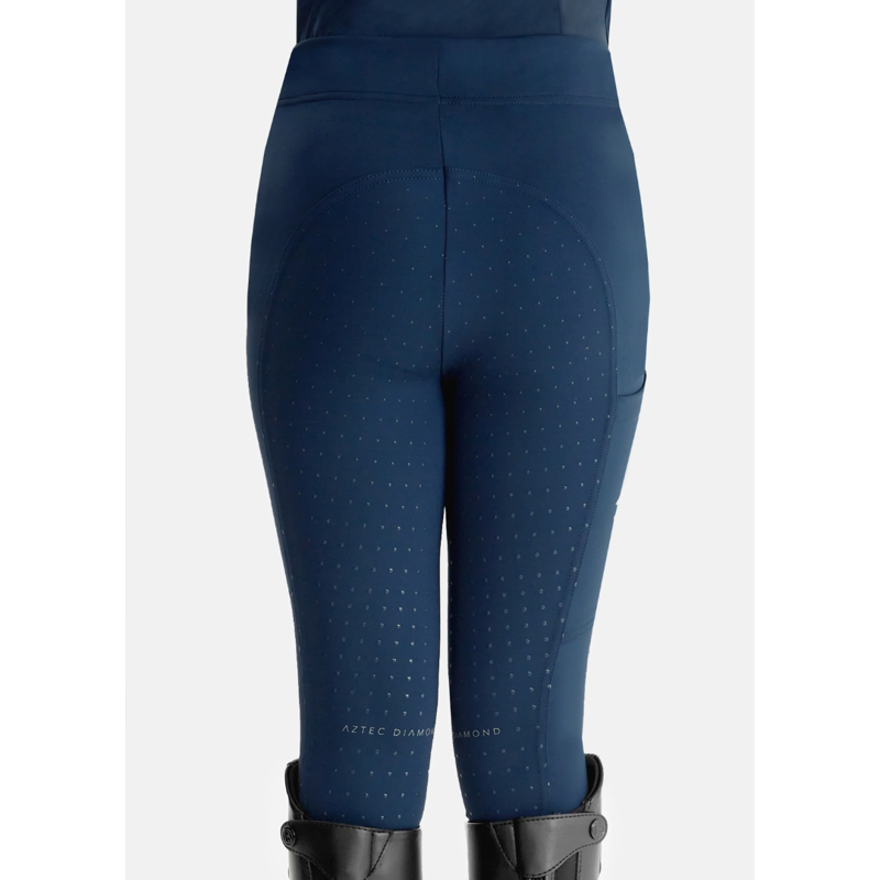 Aztec Diamond Young Rider Leggings Full Seat Navy-3