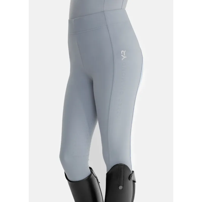Aztec Diamond Young Rider Leggings Full Seat Ash Blue-1