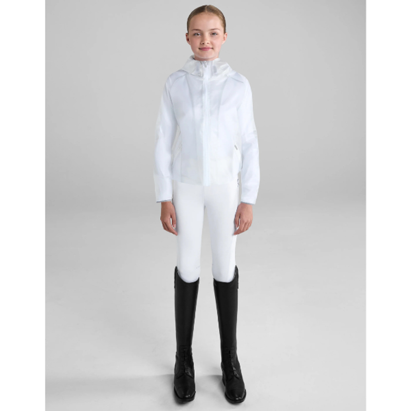 Aztec Diamond Young Rider White Mesh Rain Jacket-1