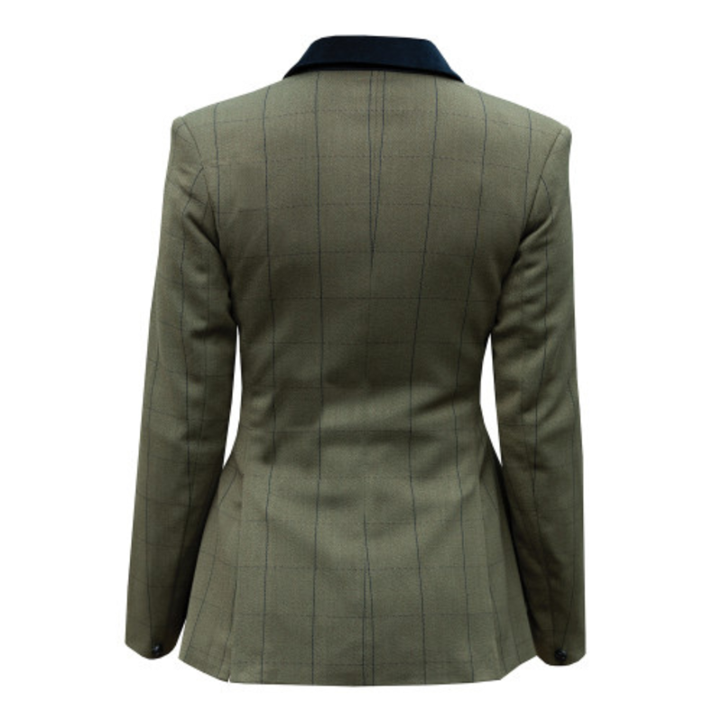 Equetech Bellingham Deluxe Stretch Tweed Riding Jacket in Green-2