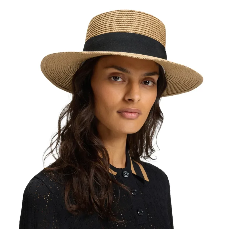 Boss Equestrian Boater Hat Camel-1