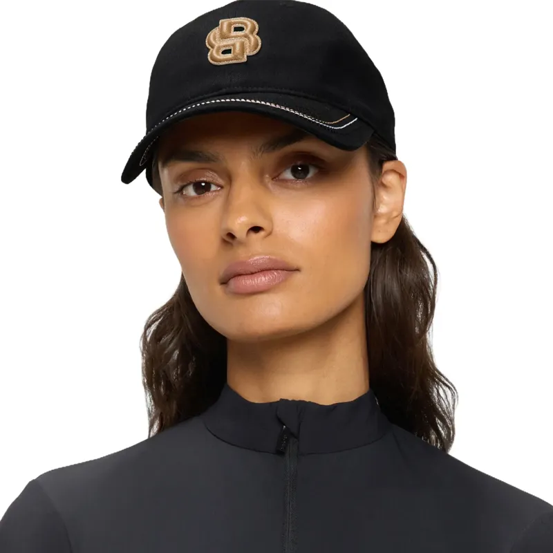 Boss Equestrian Cap Leather BB Black-1