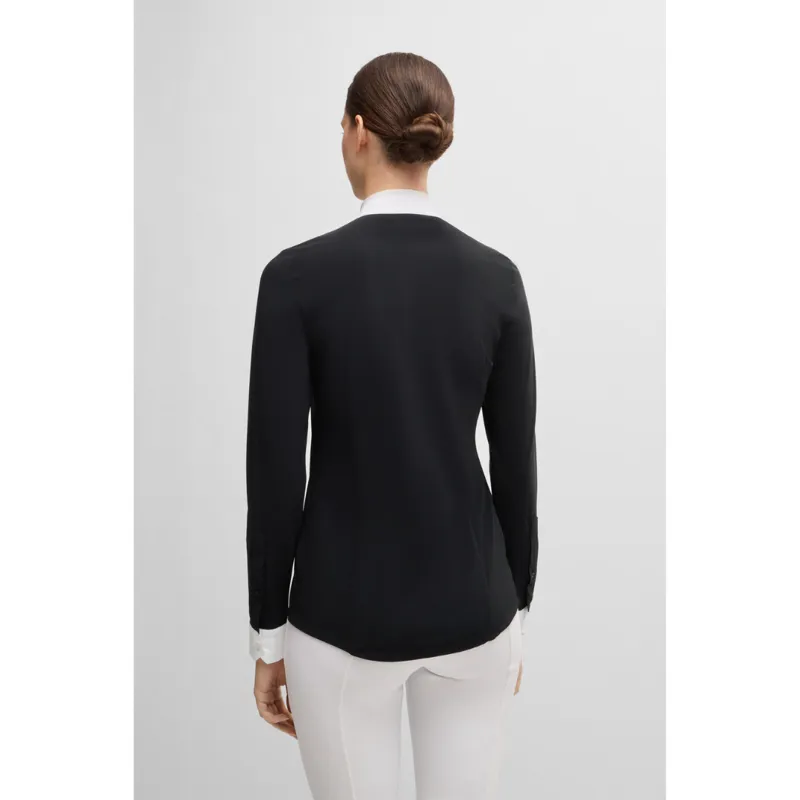 Boss Equestrian Emma Show Blouse Black Stripes-1