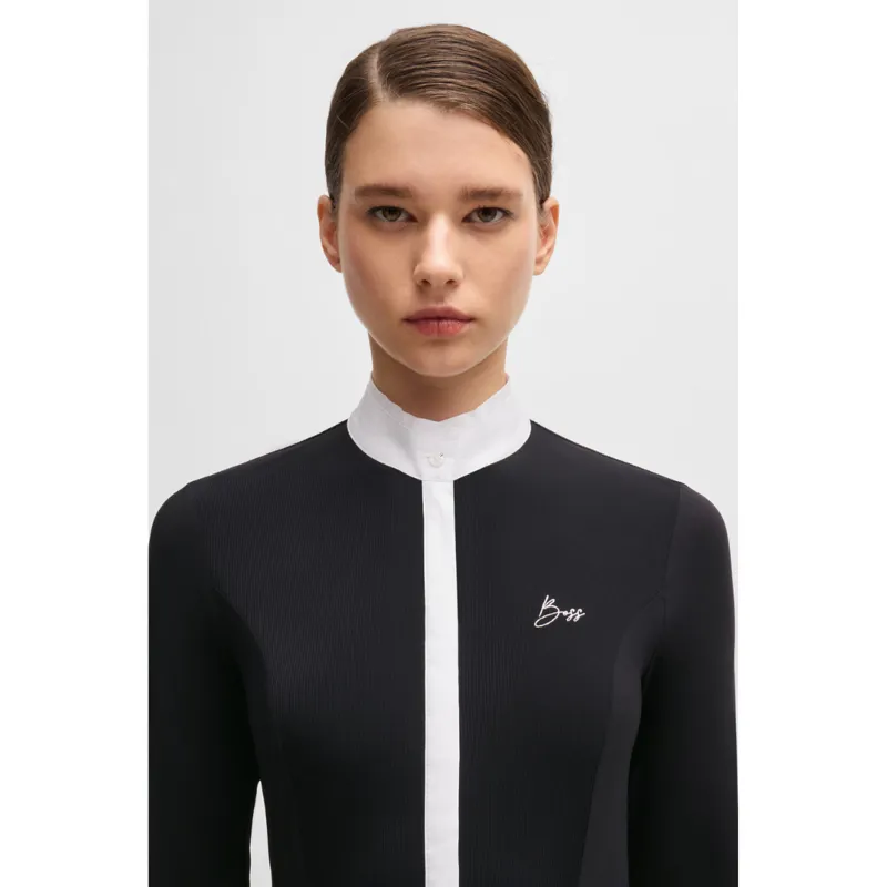Boss Equestrian Emma Show Blouse Black Stripes-3