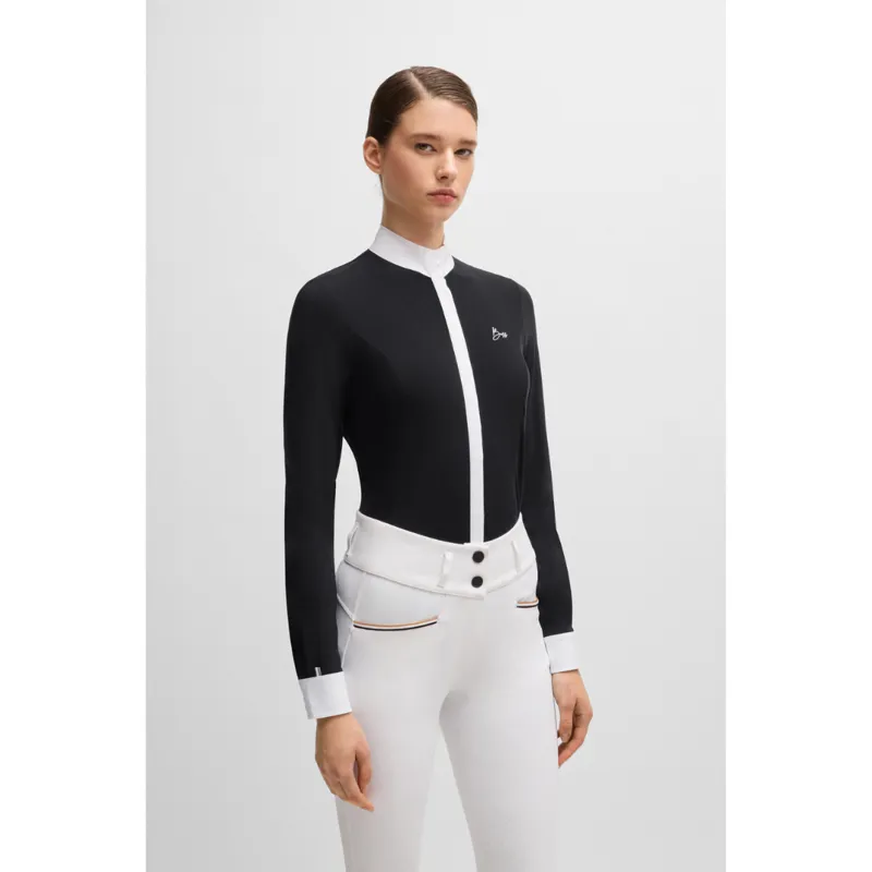 Boss Equestrian Emma Show Blouse Black Stripes