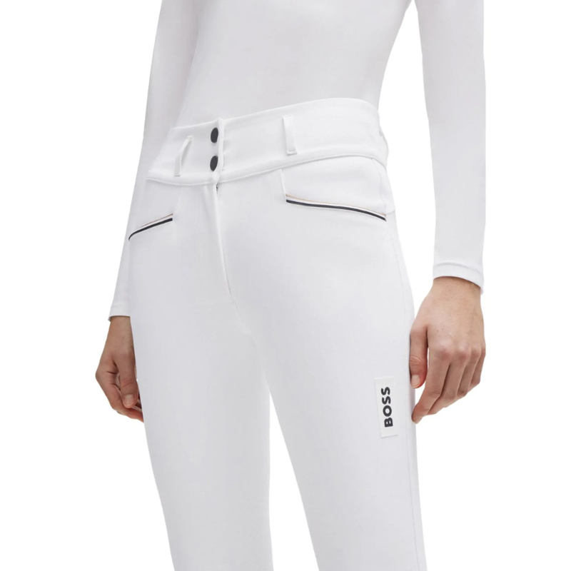 Boss Equestrian Hannah High Waist Knee Grip Breeches White-1