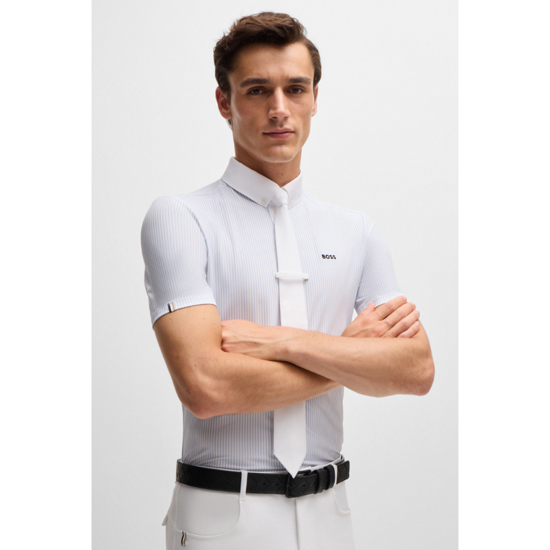 Boss Equestrian Marty Show Shirt Pinstripes Niagara-3