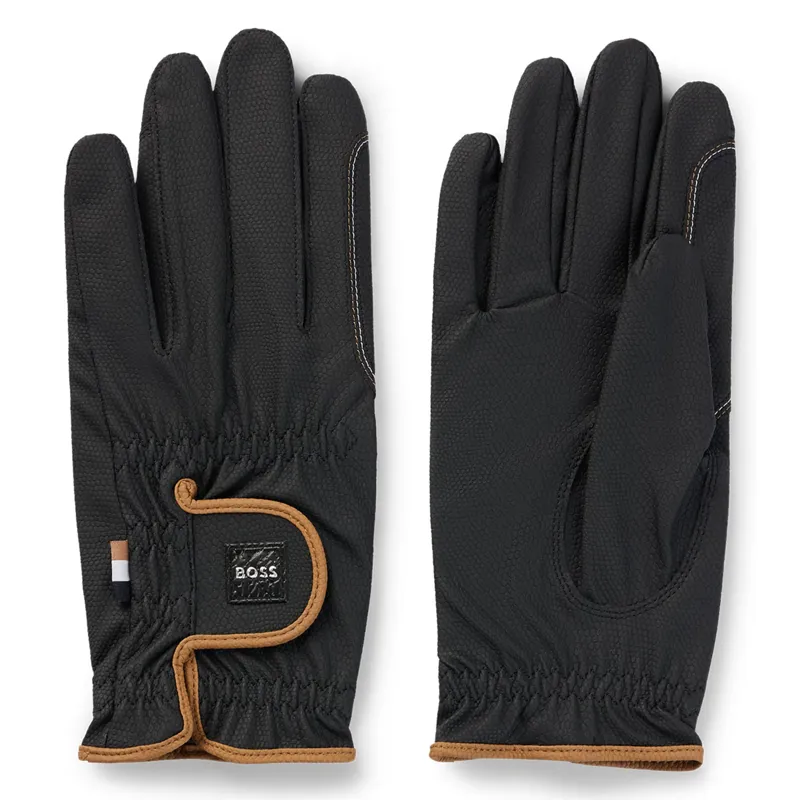 Boss Equestrian Riding Gloves Hybrid Black