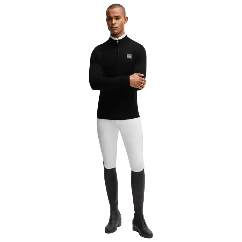 Boss Equestrian Rouven Half Zip Jumper Knitwear Black-1