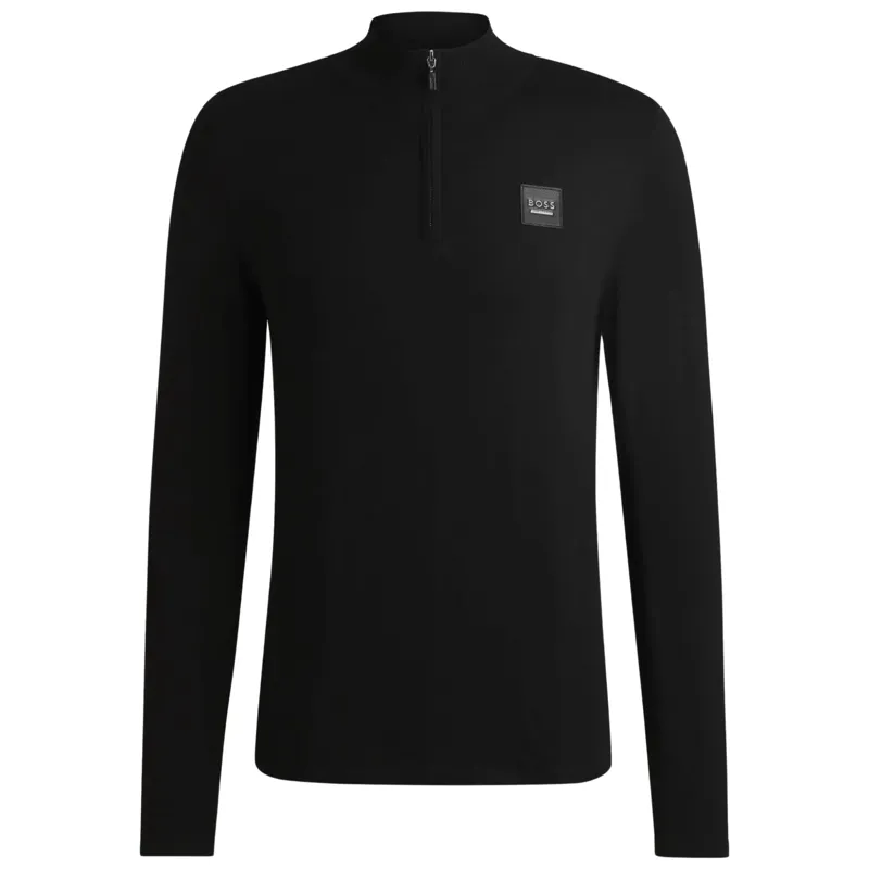 Boss Equestrian Rouven Half Zip Jumper Knitwear Black