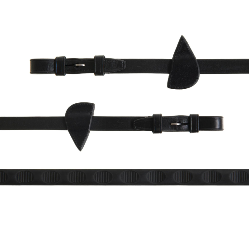 Country Direct Thumb Grip Reins Black-1