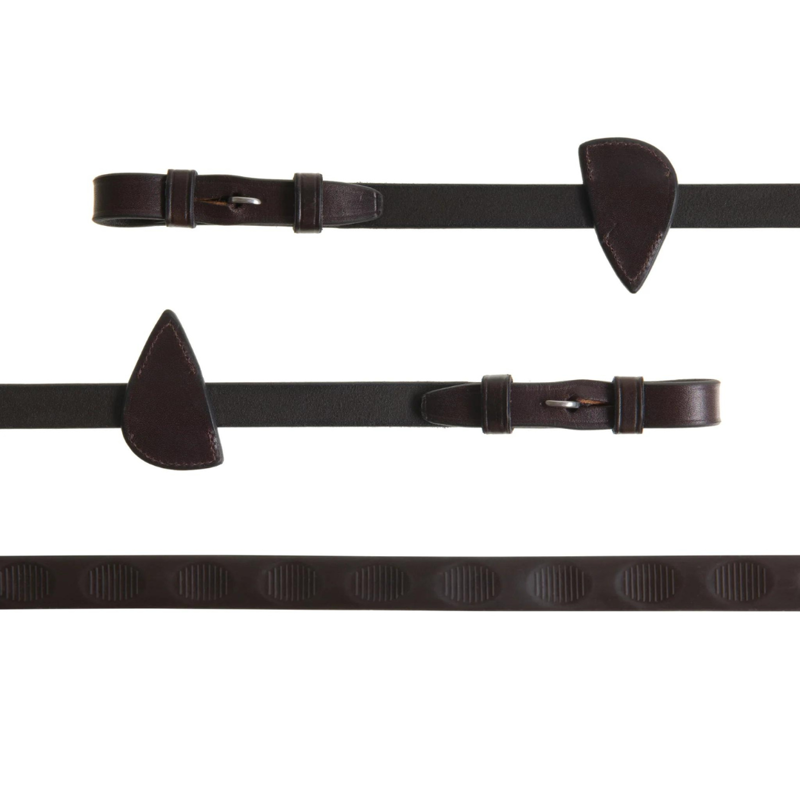 Country Direct Thumb Grip Reins Havana-1