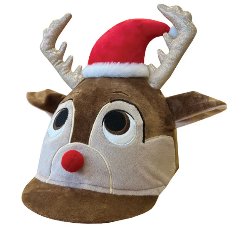 Childs Dazzle Christmas Reindeer Hat Silk - Brown -1