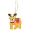 French Bulldog Beaded Embroidered Christmas Tree Decoration - Beige 