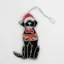 Labrador Beaded Embroidered Christmas Tree Decoration - Black 