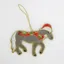 Gray Horse Beaded Embroidered Christmas Tree Decoration - Grey 